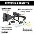 CURT MANUFACTURING LLC 4 Way Flat To Both 7 Way Round - 57672