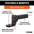CURT MANUFACTURING LLC Ball Mount 4IN Drop Solid Shan - 45313