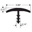 CHARTER INDUSTRIES T-molding Med Tone - 3206 MED TONE