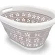 CAMCO MANUFACTURING INC Collapsible Basket, Sm -wht/tp - 51951